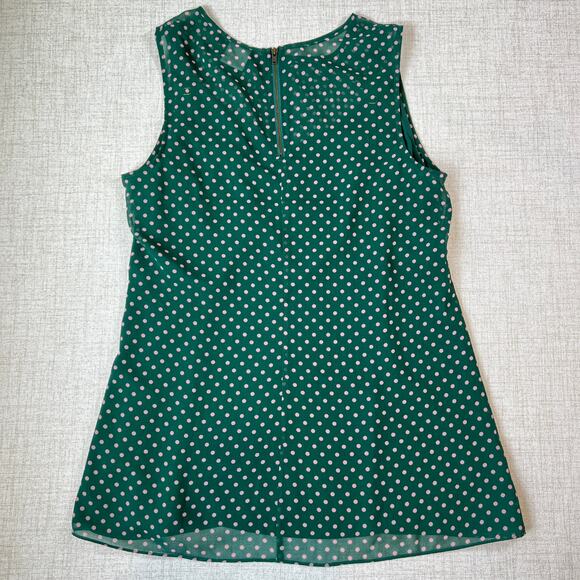 Cabi Flirt Sleeveless Blouse Women's M Polka Dot Semi-sheer Romantic Feminine - Picture 3 of 9